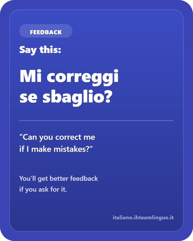feedback when you learn Italian language
